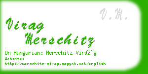 virag merschitz business card